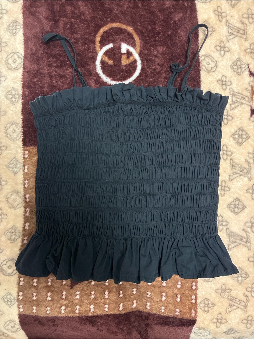 Black ruched cami